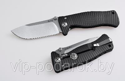 Нож SR-1, Solid® Black Anodized Aluminum Handle, Satin Finish D2 Tool Steel - фото 1 - id-p67523953