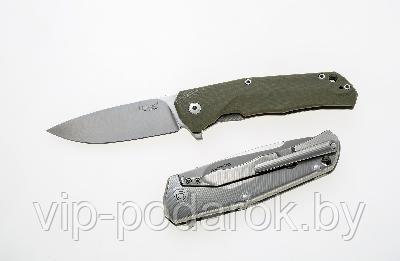 Нож T.R.E. - Three Rapid Exchange, Green G10/Matte Titanium Handle