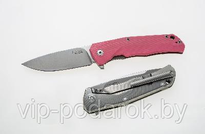 Нож T.R.E. - Three Rapid Exchange, Pink G10/Matte Titanium