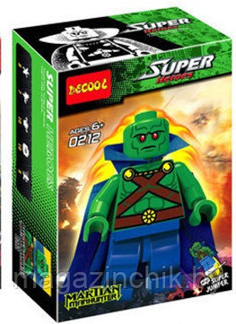 Минифигурка Марсианский Охотник (Martian Manhunter) 0212 из серии Супер герои, аналог Lego Супер Герои - фото 1 - id-p67529640