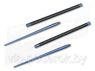 Японские палочки для еды, разборные Spartan Blades Chopstick Set, Blue Anodized Titanium & Carbon Fiber - фото 1 - id-p67524544