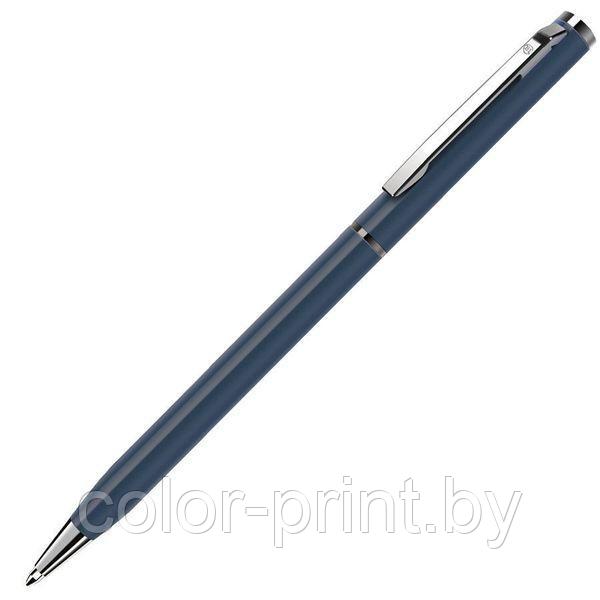 Ручка шариковая Slim Silver (под синий металл)