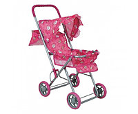 Коляска для кукол BUGGY Boom MIXY 8007, прогулочная, с козырьком, корзиной для игрушек, розовая