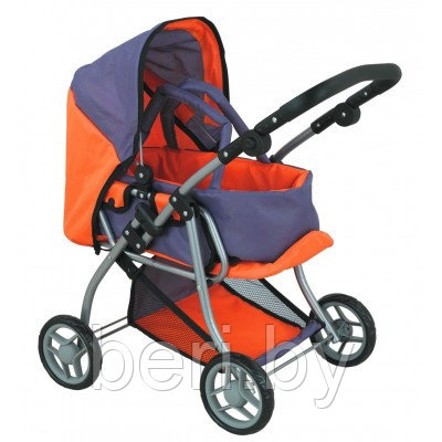 Коляска для кукол с люлькой 8448A/9672 Buggy Boom Infinia, коляска-трансформер, от 2-х лет, регулируемая ручка