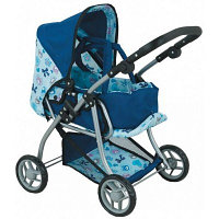 Коляска для кукол с люлькой 8448B/9672 Buggy Boom Infinia, коляска-трансформер, от 2-х лет, регулируемая ручка