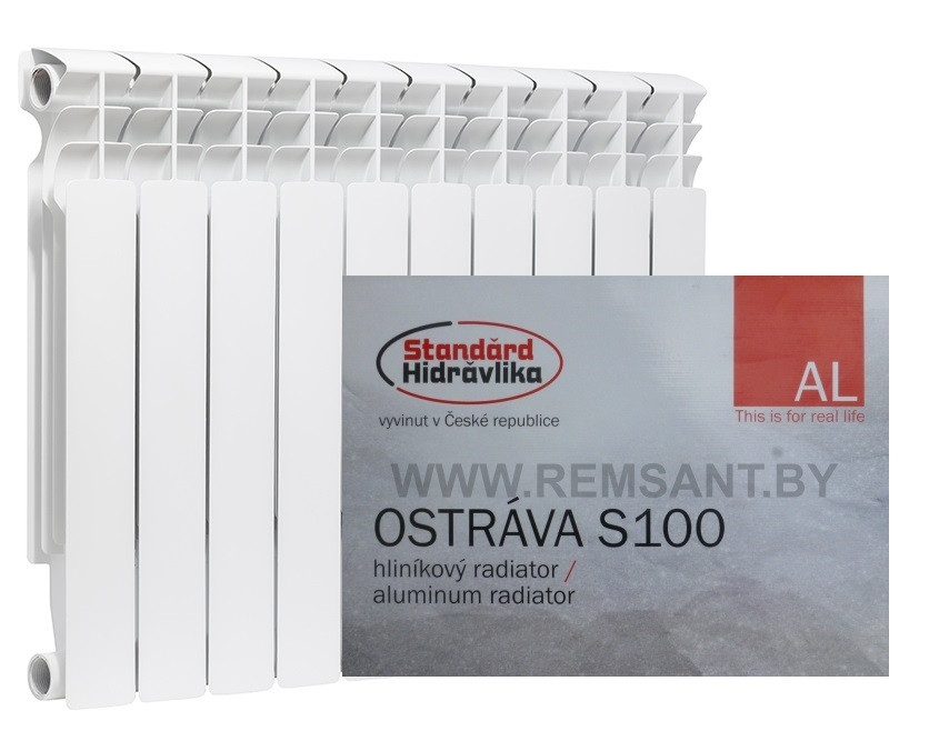 Алюминиевый радиатор Ostrava S100 (500/100) - фото 1 - id-p67633812