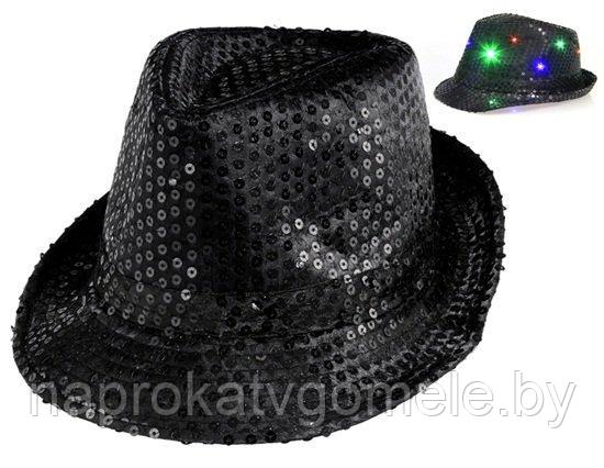 Шляпа чёрная, со светодиодами - фото 1 - id-p67637110