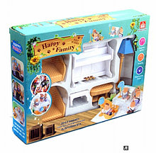 Игровой набор мебели с пианино 012-08b для кукол Happy Family аналог Sylvanian Families Сильваниан