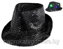 Шляпа чёрная со светодиодами