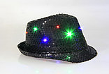 Шляпа чёрная со светодиодами, фото 2