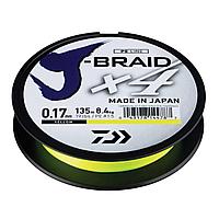 Плетеный шнур Daiwa J-Braid X4 135 метров( желтый ) разные диаметры