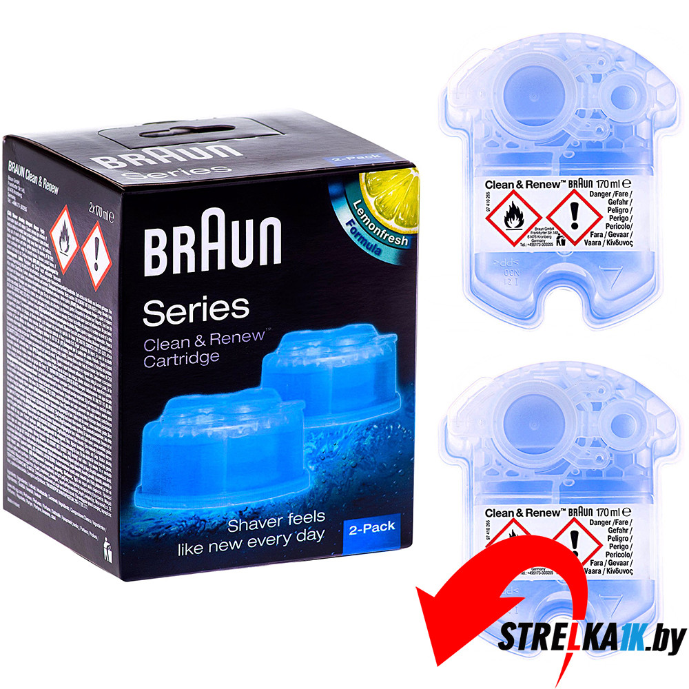 2-Pack BRAUN Clean/Renew Cartridge Картридж для бритвы  BRAUN CCR2