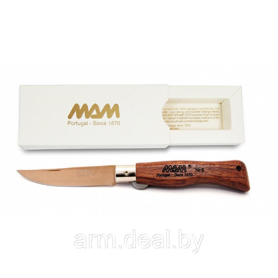Нож MAM Douro 5000 ручка бубинга, цвет клинка бронза - фото 2 - id-p67694597