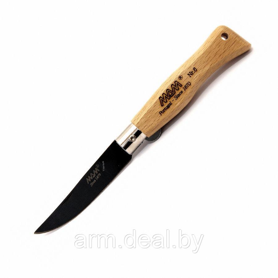 Нож MAM Douro 5004 ручка буr, цвет клинка черный - фото 1 - id-p67694709