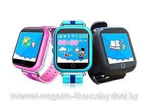 Детские умные смарт часы Q100 с GPS трекером Waterproof Smart Baby Watch