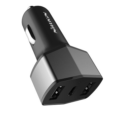 Азу Nillkin Celerity Car Charger Grey 6.4A 32W ( 3 выхода: Type-C и 2 Usb ) - фото 2 - id-p67729173