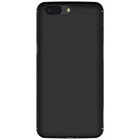 Пластиковый чехол Nillkin Synthetic Fiber Black (черный) для OnePlus 5