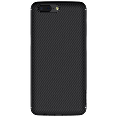 Пластиковый чехол Nillkin Synthetic Fiber Black (черный) для OnePlus 5 - фото 1 - id-p67729174