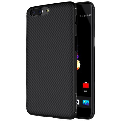 Пластиковый чехол Nillkin Synthetic Fiber Black (черный) для OnePlus 5 - фото 3 - id-p67729174