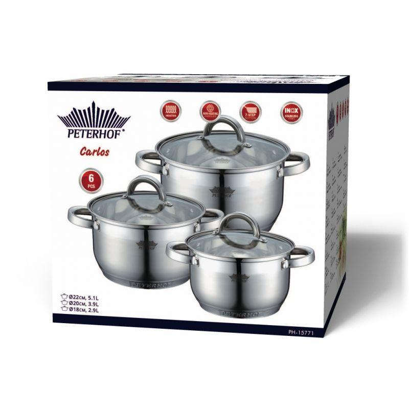 Набор посуды 6 предметов PETERHOF PH-15771 - фото 2 - id-p67753719