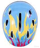 Шлем защитный для роликовых коньков Fire, желтый/голубой RIDEX RDX-8186-S