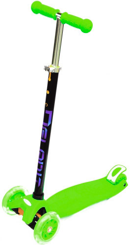 Самокат детский Delanit Maxi Scooter с подстветкой 2 в 1 Delanit 8110-green (light) - фото 1 - id-p67755896