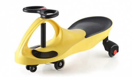 Машинка детская с полиуретановыми колесами желтая «БИБИКАР» BRADEX DE 0041