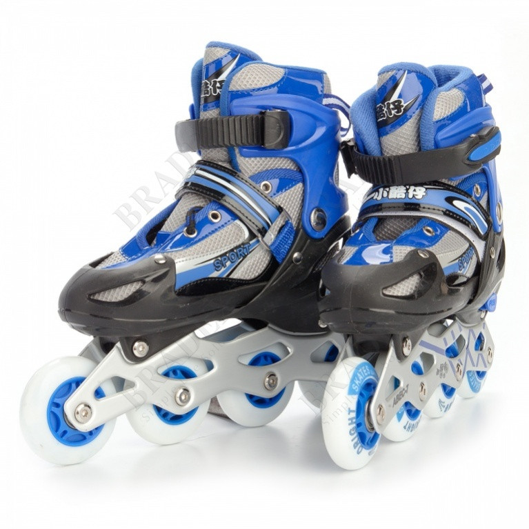 Коньки роликовые детские раздвижные размер M (35-38) (синие) BRADEX DE 0097 - фото 1 - id-p67756025