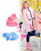 Чехлы грязезащитные для женской обуви - сапожки, размер M, цвет голубой BRADEX KZ 0334