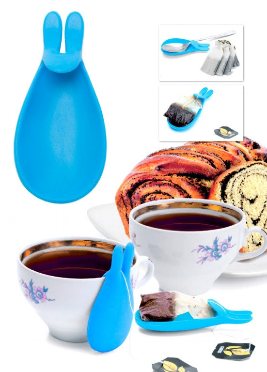 Держатель чайных пакетиков и ложки «КРОЛИК», голубой BRADEX TK 0233 - фото 1 - id-p67756560