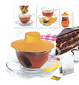 Крышка для заваривания и отжима чайных пакетиков, оранжевая BRADEX TK 0197