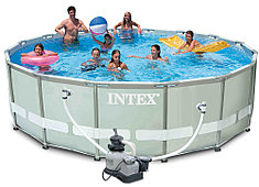 Каркасный бассейн Ultra Frame 488?122 см. Песочный фильтр-насос, 4542 л/ч  Intex 28324