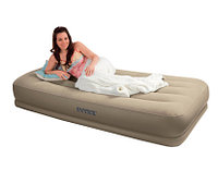 Надувная кровать с подголовником Pillow Rest Mid-Rise Bed 99*191х38 см. со встроенным насосом Intex 67742