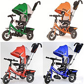 Детский трехколесный велосипед, надувные колеса 12" и 10" Trike City  5588-12-10