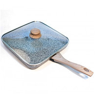 Сковорода-гриль с каменным гранитным покрытием 28 см. KELLI KL-4039