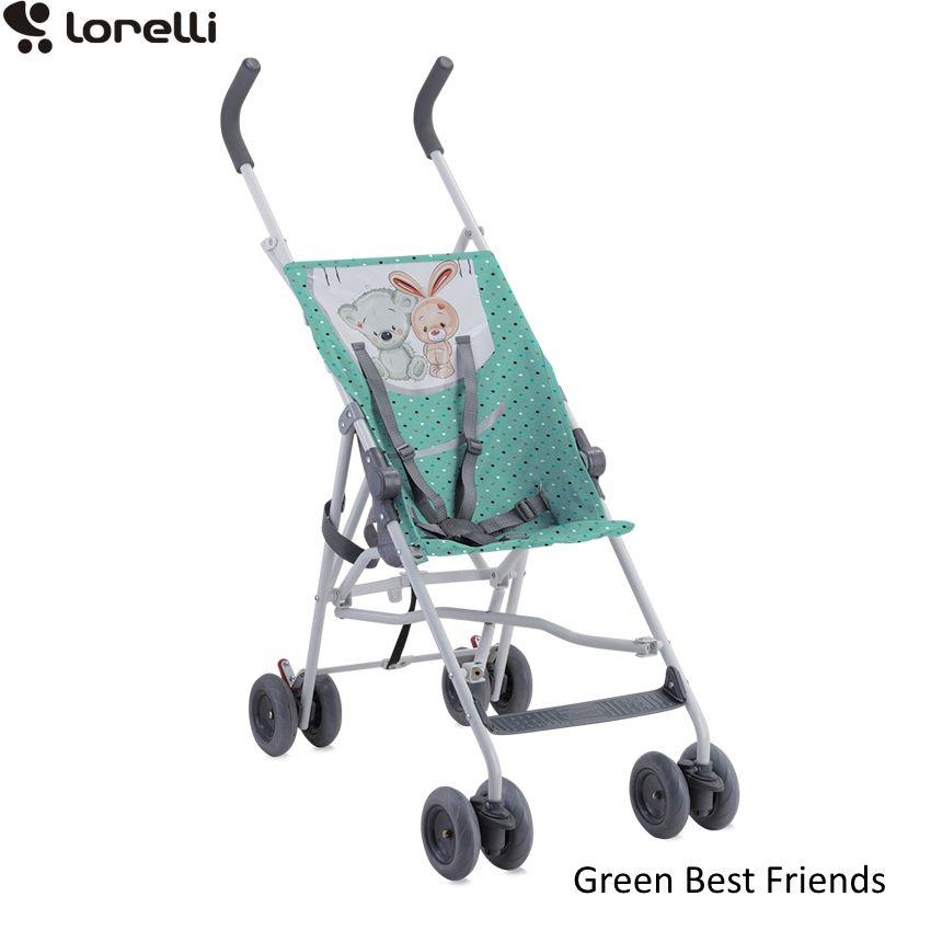 Детская прогулочная коляска Bertoni (Lorelli) FLASH Green best friends