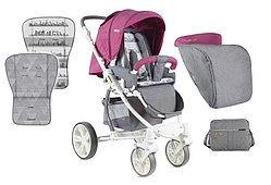Детская прогулочная коляска 2в1 Bertoni (Lorelli) S-700 Rose&Grey (Розовый/серый)