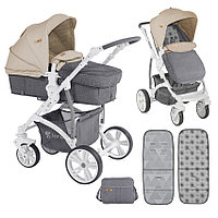 Детская модульная коляска 2в1 Bertoni (Lorelli) VISTA Grey&Beige (Серый/бежевый)