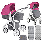 Детская модульная коляска 2в1 Bertoni (Lorelli) VISTA Rose&Grey (Розовый/серый)