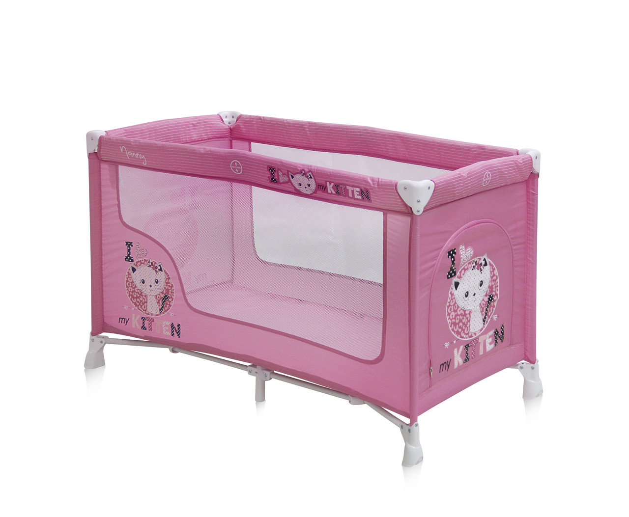 Кровать-манеж Bertoni (Lorelli) BABY NANNY 1 Pink Kitten