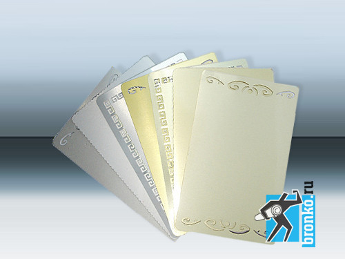 Метал. заготовка (золото, серебро) для визитой карточки 54*86 (100 листов в упаковке) - фото 1 - id-p67795862