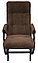 Кресло-качалка глайдер модель 68 каркас Венге ткань Verona Brown, фото 4