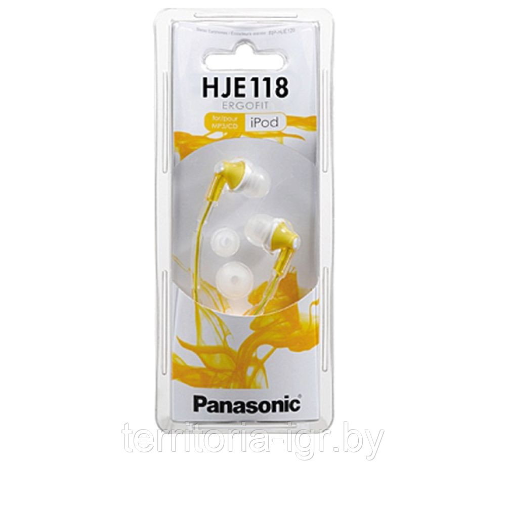 Наушники RP-HJE118GUY желтый Panasonic - фото 1 - id-p67799646