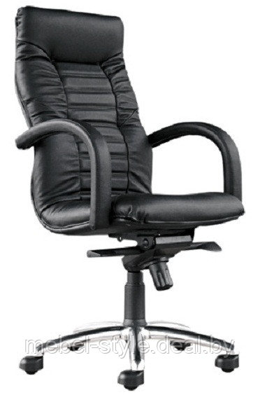 Кресло Олимпус хром для руководителя офиса и дома,в ECO коже, стул Olimpus CH.
