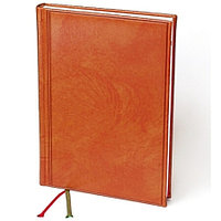 Полудатированный ежедневник с лого "Оптимум" Мадера (глянцевый), Оранжевый