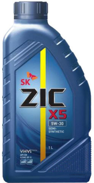 Масло моторное полусинтетическое ZIC X5 5W-30, 1л
