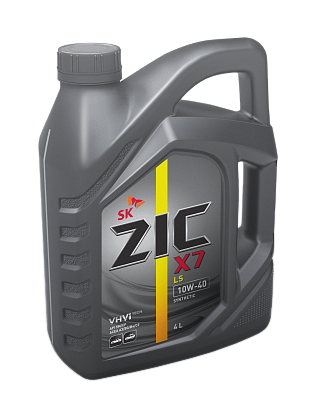 Масло моторное синтетическое ZIC X7 LS 10W-40, 4л
