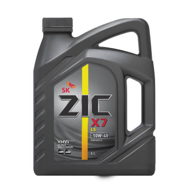 Масло моторное синтетическое ZIC X7 LS 10W-40, 6л