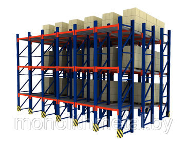 Стеллажи паллетные (для европоддонов).