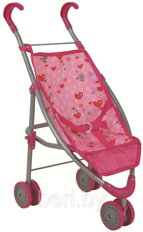 Коляска для кукол BUGGY Boom MIXY 8838, прогулочная, парные колеса, розовая